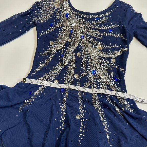 New Figure Skating Dress Size 10 (5~8T) with Hair Scrunchies (120~130cm) - Picture 11 of 12